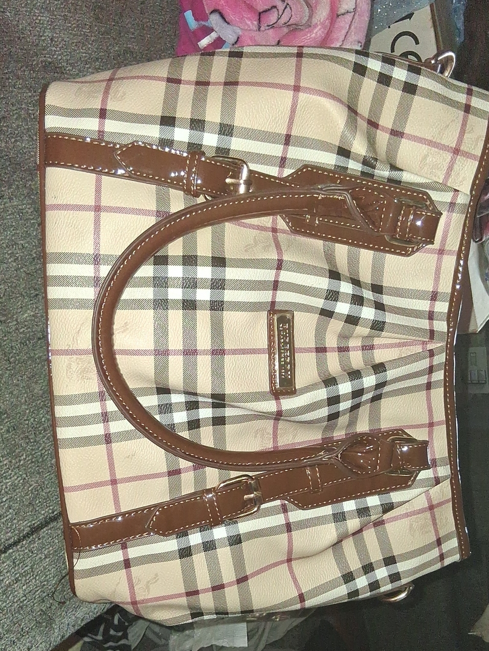 Burberry Plaid Tote
